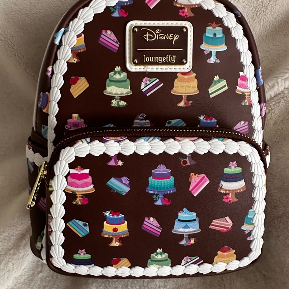 Disney Princess Dessert Cakes Loungefly Mini Backpack and Wallet Set: NWT - Picture 8 of 16